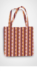 Premium Pattern Printed Zipper Tote Bag