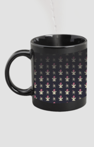 Designer Printed Magic Mug - Black