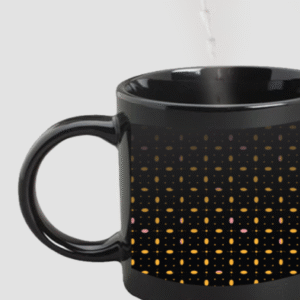 Designer Printed Magic Mug - Black