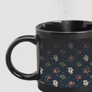 Designer Printed Magic Mug - Black