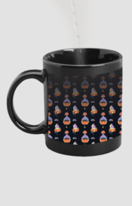 Designer Printed Magic Mug - Black