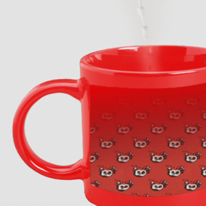 Designer Printed Magic Mug - Red
