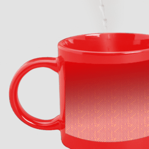 Designer Printed Magic Mug - Red