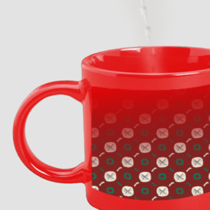 Designer Printed Magic Mug - Red