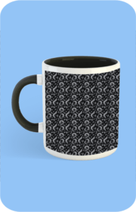 Premium Printed Color Coffee Mug - Black