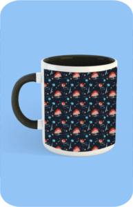 Premium Printed Color Coffee Mug - Black