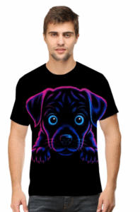 Cute Puppy Printed Short Sleeve Graphics T-Shirt