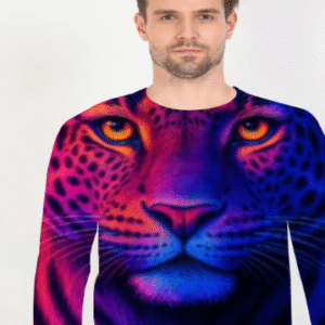 Cheetah Printed Full Sleeve Graphics Tee
