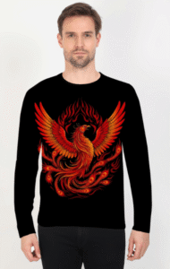 Eagle Printed Full Sleeve Graphics Tee