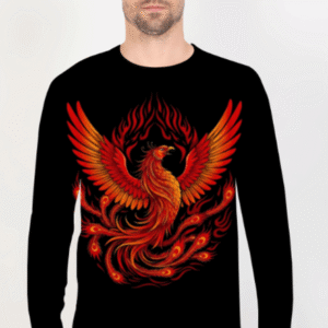 Eagle Printed Full Sleeve Graphics Tee
