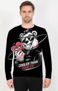 Cooler than Your Ex Printed Full Sleeve Graphics Tee