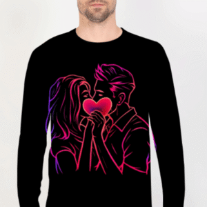 Love Printed Full Sleeve Graphics Tee