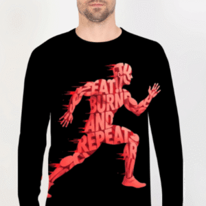 Run Printed Full Sleeve Graphics Tee