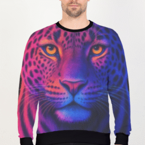 Cheetah Printed Graphics Sweatshirt