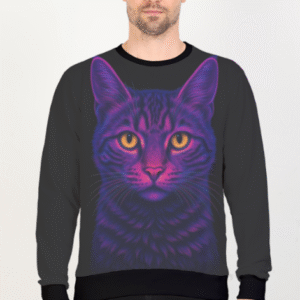 Cat Printed Graphics Sweatshirt