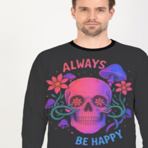 Be Happy Printed Graphics Sweatshirt