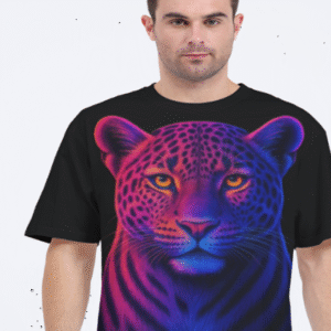 Cheetah Printed Oversized Graphics Tee
