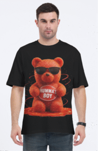 Teddy Printed Oversized Graphics Tee