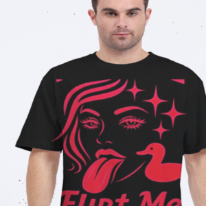 Flirt Me Printed Oversized Graphics Tee