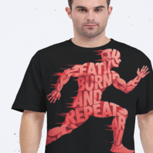 Run Printed Oversized Graphics Tee