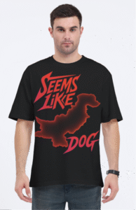Seems Like Dog Printed Oversized Graphics Tee