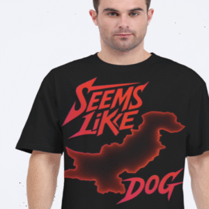 Seems Like Dog Printed Oversized Graphics Tee